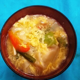 豆腐と野菜の卵スープ